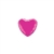 4 inch Heart Qualatex Foil MAGENTA, Price Per Pack of 25