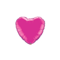 9in MAGENTA Heart Qualatex Foil