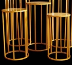 Assorted Gold Metal Side Tables