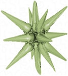 22in OLIVE GREEN Starburst - Foil Balloon - IRP - One Inflation Point, Price per EACH