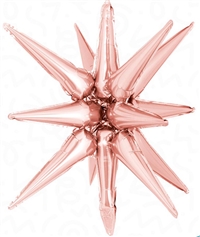 22in ROSE GOLD Starburst - Foil Balloon - IRP - One Inflation Point, Price per EACH