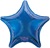 19 inch Blue Star Dazzler Holographic Foil Balloon