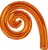 14 inch Kurly Spiral ORANGE