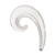 14 inch Kurly Wave WHITE foil balloon