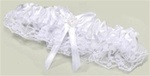 Garter/Arm Band White with White Lace Heart
