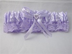 Garter/Arm Band Purple with Purple Lace Heart