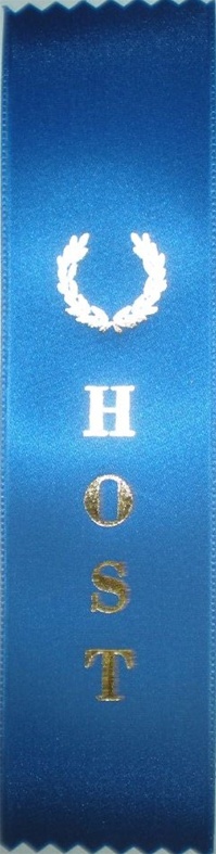 2in x 8in BLUE HOST Ribbon