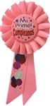 6 1/2in Mi Primer Cumpleanos PINK Rosette Award Ribbon