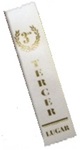 2in x 8in Spanish WHITE 3rd Place Ribbon
