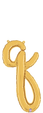 Script Letter q Gold