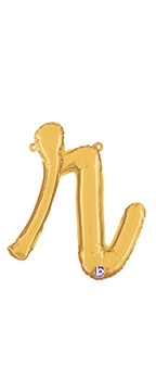 Script Letter r Gold