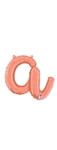 Script Letter A Rose Gold