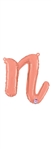 Script Letter N Rose Gold