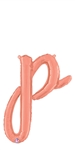 Script Letter P Rose Gold