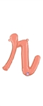 Script Letter R Rose Gold