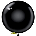 24 inch Tuf-Tex® BLACK Round Latex Balloon