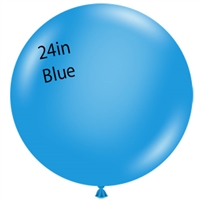 24 inch Tuf-Tex® BLUE Round Latex Balloon