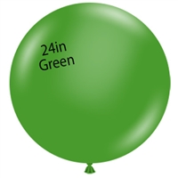 24 inch Tuf-Tex® GREEN Round Latex Balloon