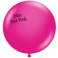 24 inch Tuf-Tex® HOT PINK Round Latex Balloon