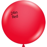 24 inch Tuf-Tex® RED Round Latex Balloon