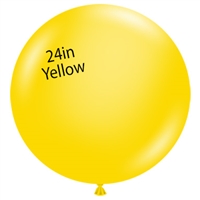 24 inch Tuf-Tex® YELLOW Round Latex Balloon