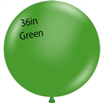 36 inch Tuf Tex GREEN Round Latex Balloon