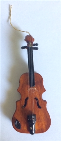 4in Wood Violin Ornament