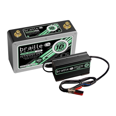 Braille B168LC Super 16v Drag Race Lithium Battery + 25A Rapid Charger Combo