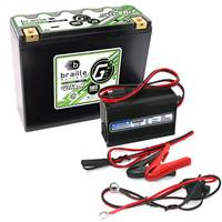 Braille G-SBS40C GreenLite Auto / Racing Lithium Battery & Charger Combo