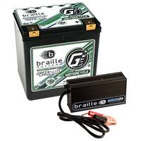 Braille G30HC GreenLite (Harley/MC Spec) Lithium Battery + 6A Lithium Charger Combo