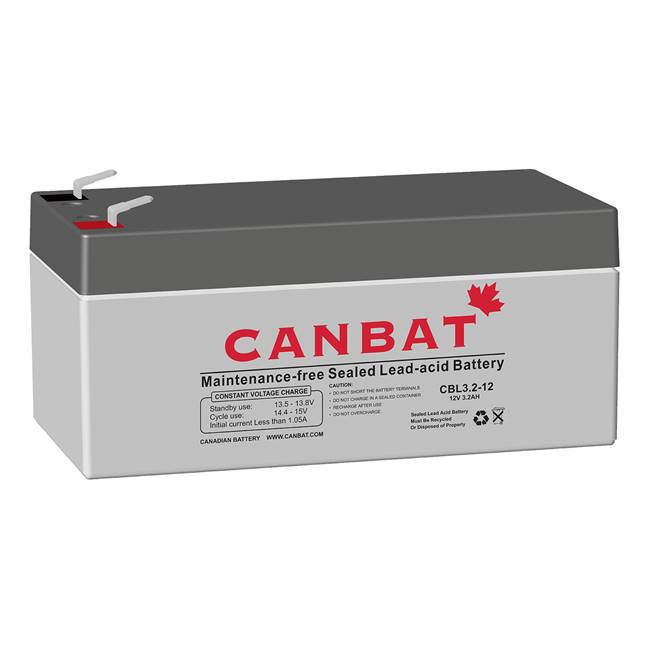 CANBAT12V 3.2AH SLA BATTERY (AGM) -  CBL3.2-12