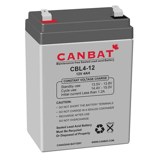 CANBAT12V 4AH SLA BATTERY (AGM) -  CBL4-12