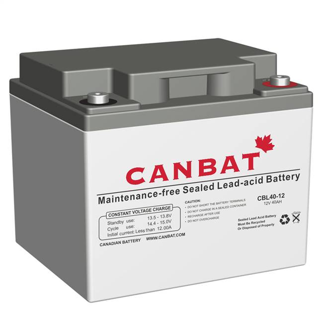 CANBAT12V 40AH SLA BATTERY (AGM) -  CBL40 -12