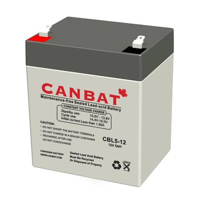 CANBAT12V 5AH SLA BATTERY (AGM) -  CBL5-12