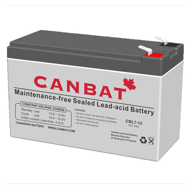 CANBAT12V 7AH SLA BATTERY (AGM) -  CBL7-12