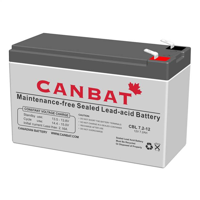 CANBAT12V 7.2AH SLA BATTERY (AGM) -  CBL7.2-12