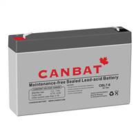 CANBAT 6V 7.2AH SLA BATTERY (AGM) -  CBL7.2-6