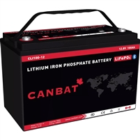 CANBAT12V 100AH COLD WEATHER LITHIUM BATTERY (LIFEPO4) -  CLI100-12LT