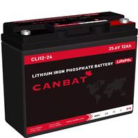 CANBAT24V 12AH LITHIUM BATTERY (LIFEPO4) -  CLI12-24