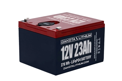 DAKOTA LITHIUM 12V 23AH BATTERY WITH DUAL USB PORTS & VOLTMETER