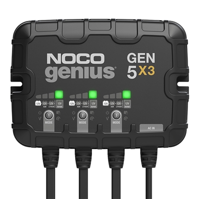 NOCO GEN5X3  12V 3-Bank, 15-Amp On-Board Battery Charger