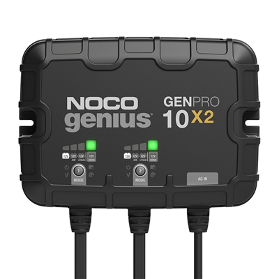 NOCO GENPRO10X2  12V 2-Bank, 20-Amp On-Board Battery Charger