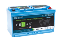 ReLion RB80-D 12V 80Ah DIN LiFePO4 Battery