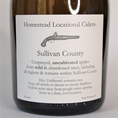 500ml bottle of Aaron Burr Homestead Locational Cider Sullivan County from Wurtsboro New York