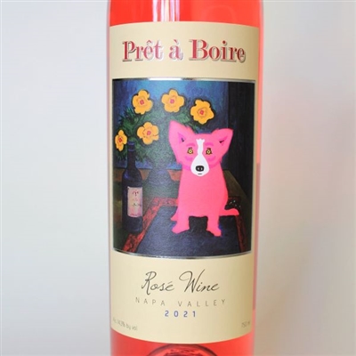 750ml bottle of 2021 Amuse Bouche Pret a Boire rose from Rutherford Hills of Napa Valley California