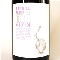 750ml bottle of 2020 Anthill Farms Pinot Noir from the Campbell Ranch Vineyard on the Sonoma Coast of California USA