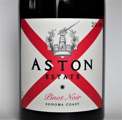 750ml bottle of Aston Wine Pinot Noir from the Sonoma Coast of California