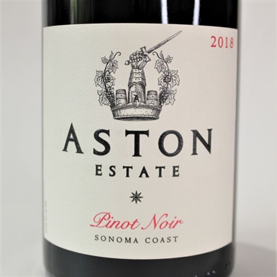 750ml bottle of Aston Wine Pinot Noir from the Sonoma Coast of California