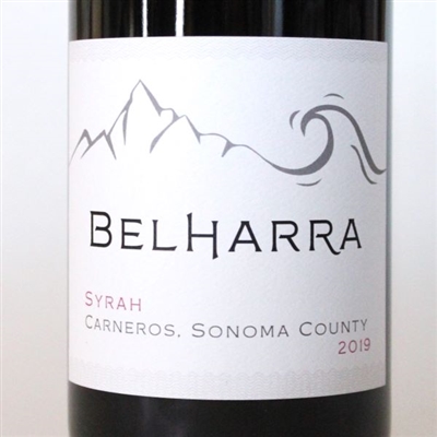 750ml bottle of 2019 Belharra Syrah from the Las Madres Vineyards of Carneros AVA in Sonoma County California