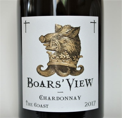 750 ml bottle of 2017 vintage Boars' View Chardonnay 'The Coast' by Schrader Cellars from the Sonoma Coast of California